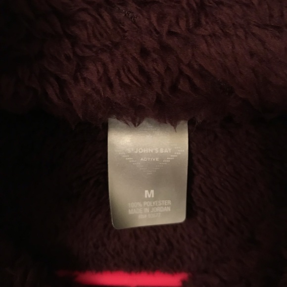 Dark purple fuzzy fleece zip up - Picture 3 of 3